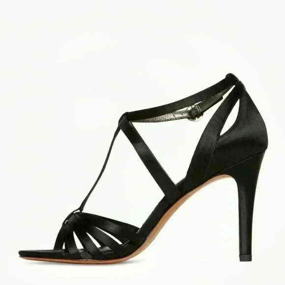 BROOK BROTHERS HIGH HEELED SATIN SANDAL SIZE 8.5 - Picture 2 of 8